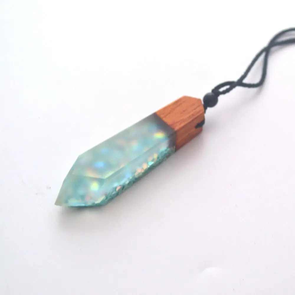 

Retro necklace pendant, special wood resin with men's and women's jewelry gifts.