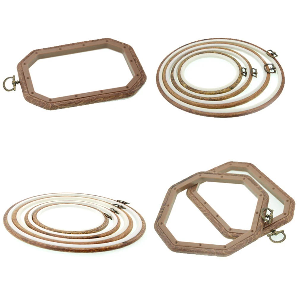 

17-25Plastic Frame Embroidery Hoop Ring DIY Needlecraft Cross Stitch Machine Round Loop Hand Household Sewing Tools