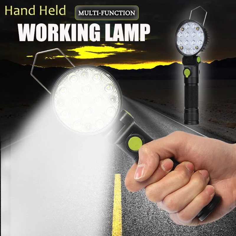 

4 Modes LED Torch Light 18650 Rechargeable USB Portable LED Light Flashlight Handheld Work Emergency Lights Magnetic Lights Lamp
