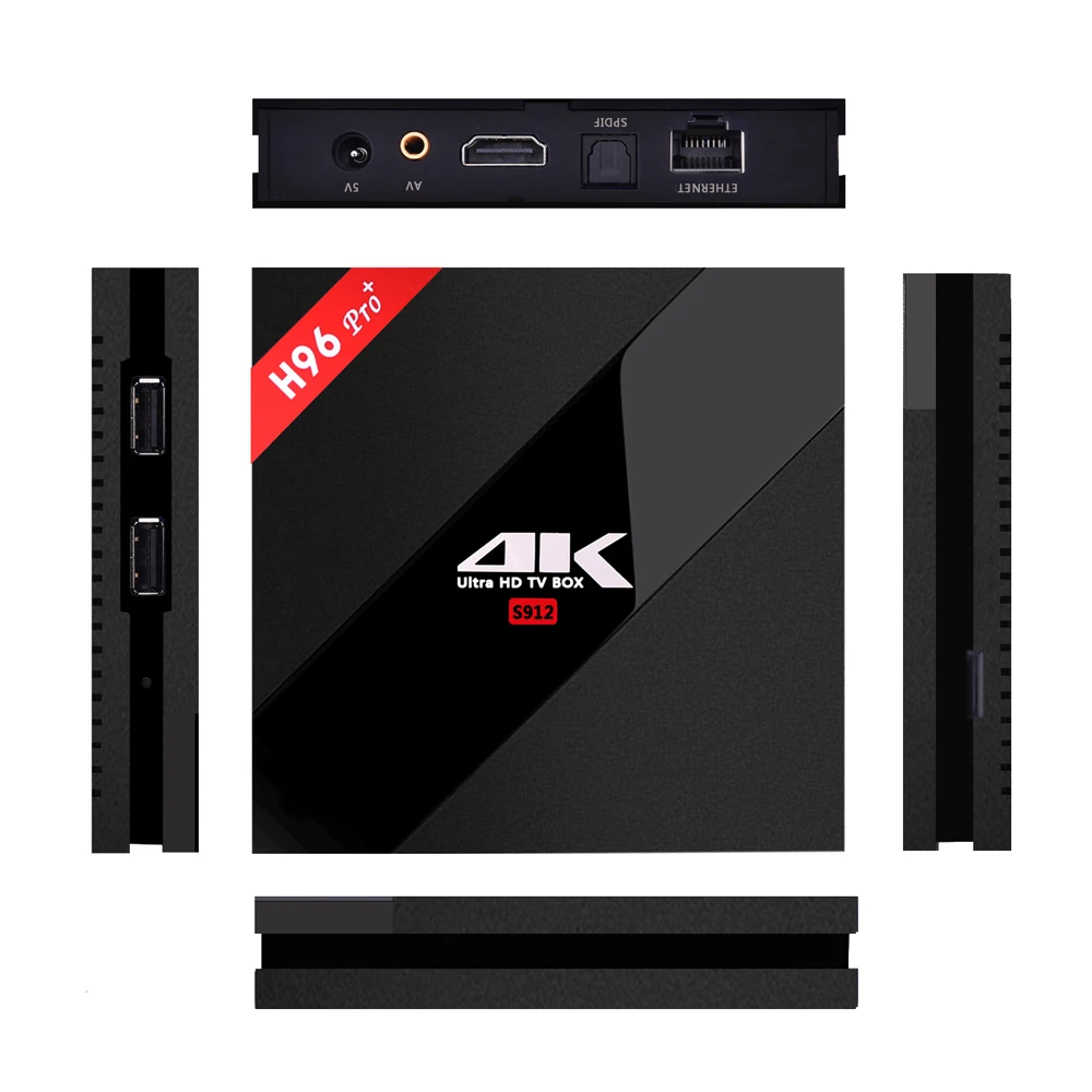 

2G 16GB H96 Pro Plus Amlogic S912 Android 7.1 Smart TV Box Octa Core 2.4GHz/5.0GHz WiFi BT H96 Pro + Media player TV Box