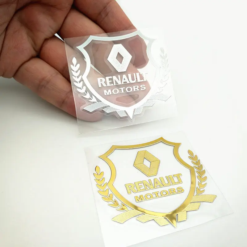 

Auto parts 3D metal sticker Car aluminum sticker side emblem Renault dust collector megane 2 Logan sticker car shape