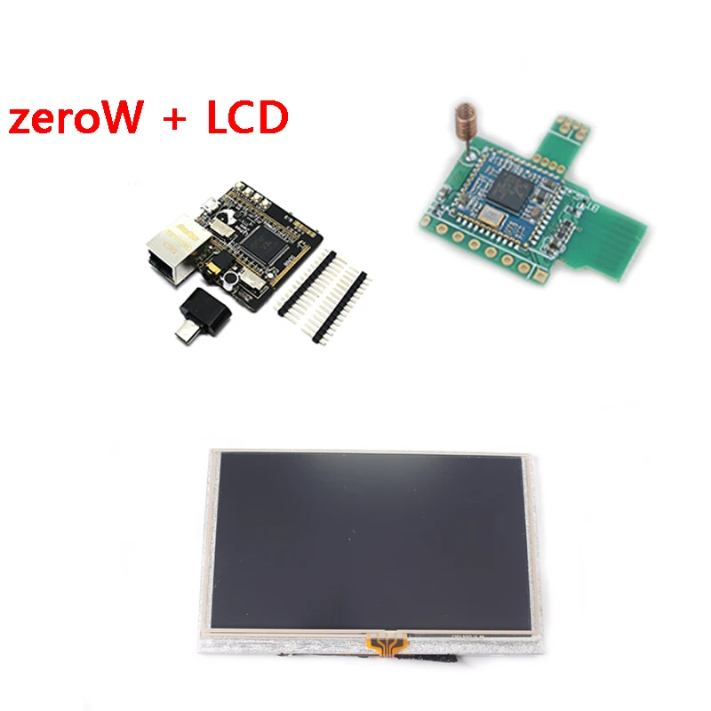 Микро-usb Lichee Pi Zero Allwinner V3S ARM Cortex-A7 Core cpu Linux Development control Board 512 Мбит DDR2 Integrated DIY комплекты - Цвет: E ZeroW and LCD