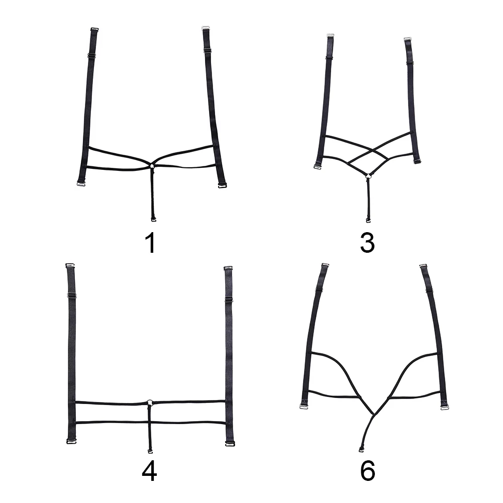 Нейлон Универсальный Модный женский бюстгальтер на бретельках Нижнее белье Пояс сексуальный крест Съемный Черный универсальные интимные аксессуары невидимые