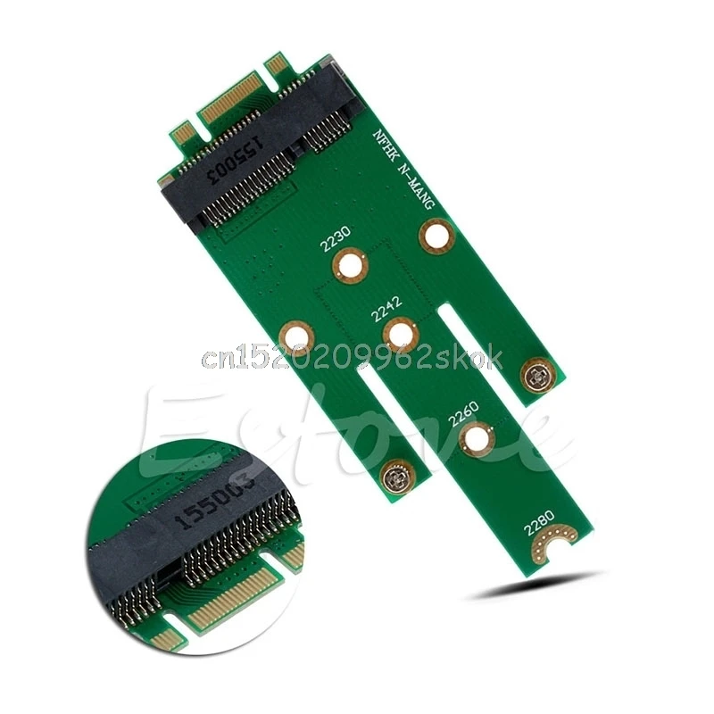 

mSATA Mini PCI-E 3.0 SSD to NGFF M.2 B Key SATA Interface Adapter Card #H029#