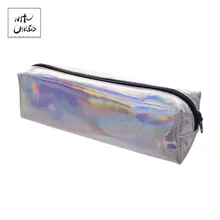 Holo graphic smooth Leather makeup bag organizador travel 2018 PU cosmetic bags pencil case maleta de