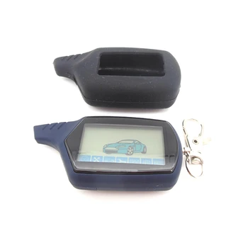 

2-way LCD Remote Control Key Fob, A91 Silicone Key Case For Russian Car Anti-theft Two Way Car Alarm System Starline A91