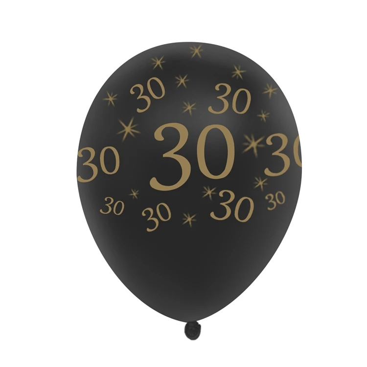 Счастливый воздушные шары для украшения дня рождения 30 40 50 60 День рождения украшения для взрослых воздушный шар с гелием фольга, латекс аксессуары для воздушного шара - Цвет: balck 30