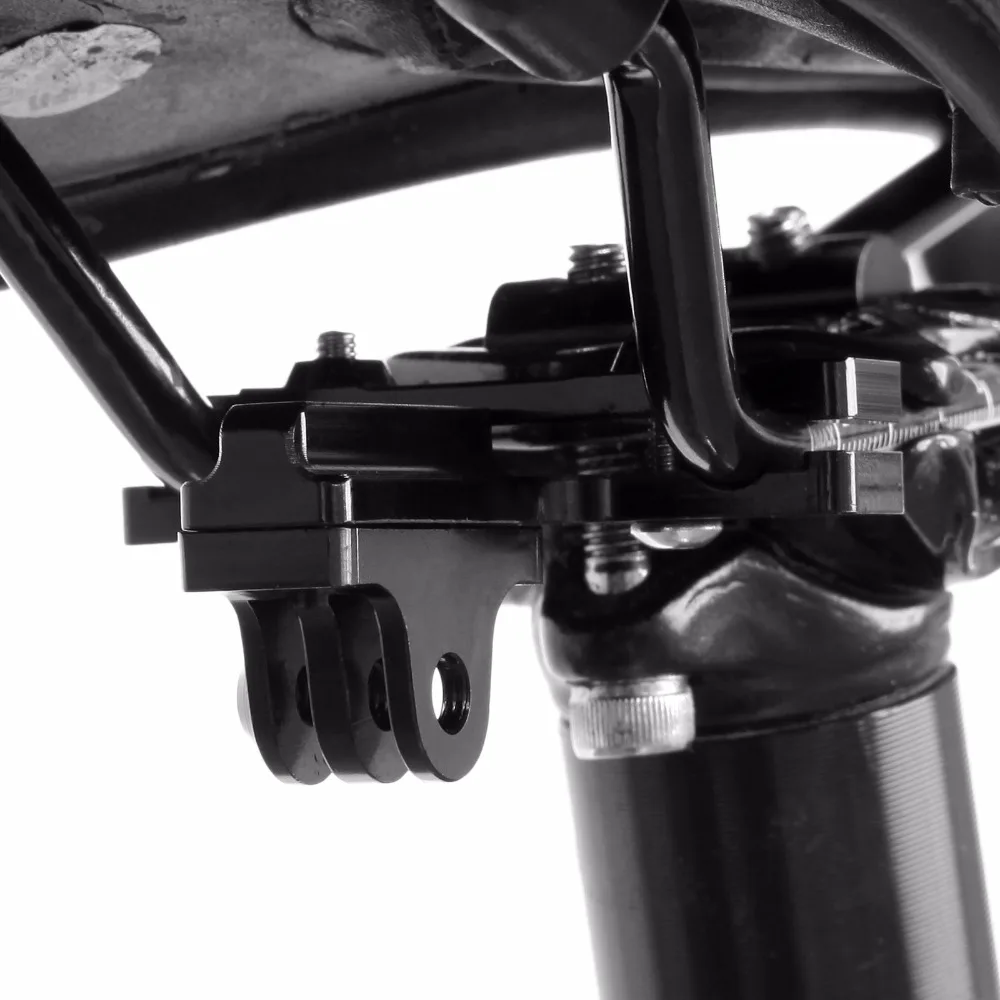 Aluminum GoPro Accessories Bicycle Saddle Rail Seat Lock Mount For Go pro Hero 5 4 3+ 2 1 SJ4000 xiaomi yi GP284 Clamp Bike Clip Holder (6)