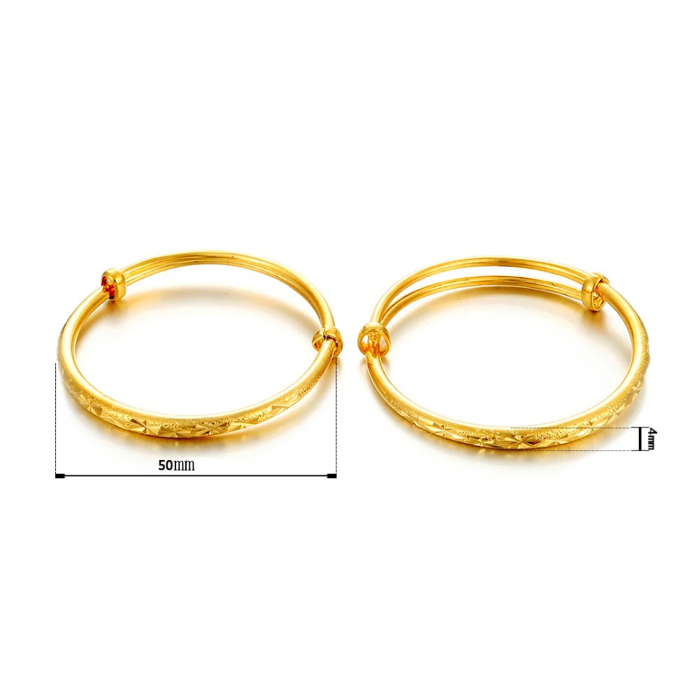 Ethlyn 2pcs/lot  Ethiopian /Arab/African Lucky Stars Baby Kids Children  Gold Color Birthday Bangle Bracelet Jewelry Gift B151 2