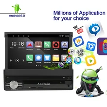 Carlinke 1 Din Android 6,0 sistema Bluetooth de pantalla táctil de coches reproductor de DVD con la navegación del GPS