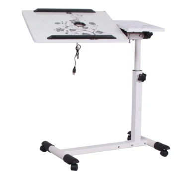 

Portable Computer Desk with Separated mouse board and USB Fan Angle/Height Adjustable Laptop Table for Bed/Sofa/Study/Office