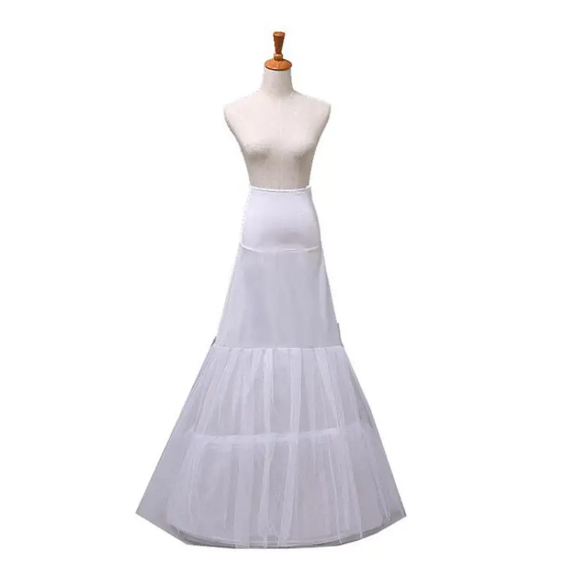 Лидер продаж, белые юбки-американки с русалочкой, 2 банта, 2 слоя, женская свадебная юбка, Тюлевая Свадебная юбка, кринолин, свадебная юбка