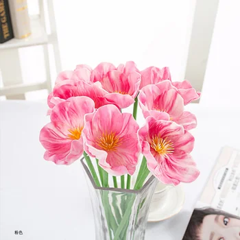 1 Pcs Real Touch Flowers latex Tulips Flower Artificial Bouquet Fake Flower Bridal Bouquet Home Decorate Flowers For Wedding