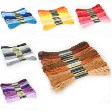 Écheveaux couture en coton, 8 pièces/ensemble de fils à broder au point de croix similaire DMC, 8 mètres, fils à broder, tricot artisanal