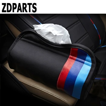

ZDPARTS Car Seat Tissue Boxes Cover Three Primary Colors Leather For BMW E46 E39 E90 E60 F30 F10 E34 X5 E53 E30 M 3 4 5 X1 X3 X6