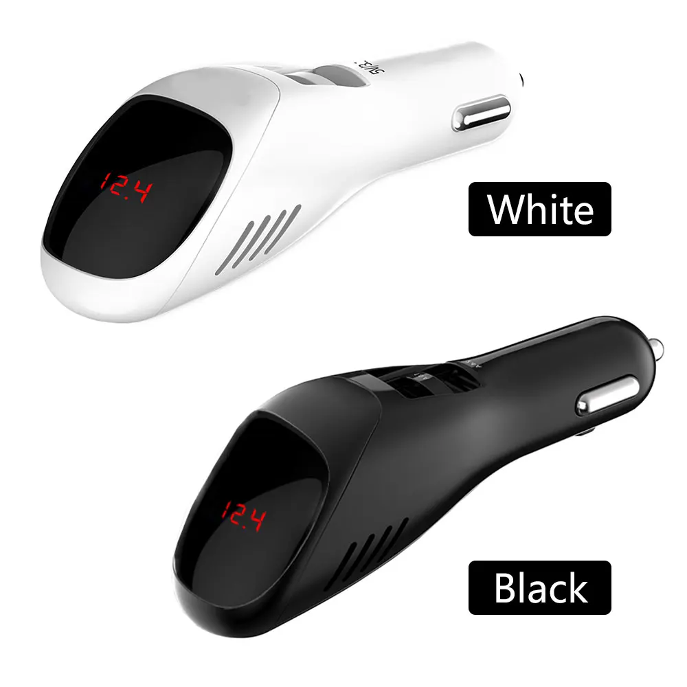 Dual USB Car Air Purifier Charger USB Portable for Current Digital Display