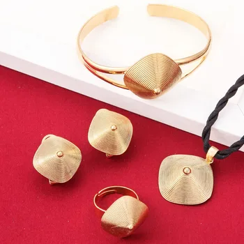 

Ethiopian Jewelry Sets 24K Gold Color Jewelry Set For Ethiopian Eritrean African Girls