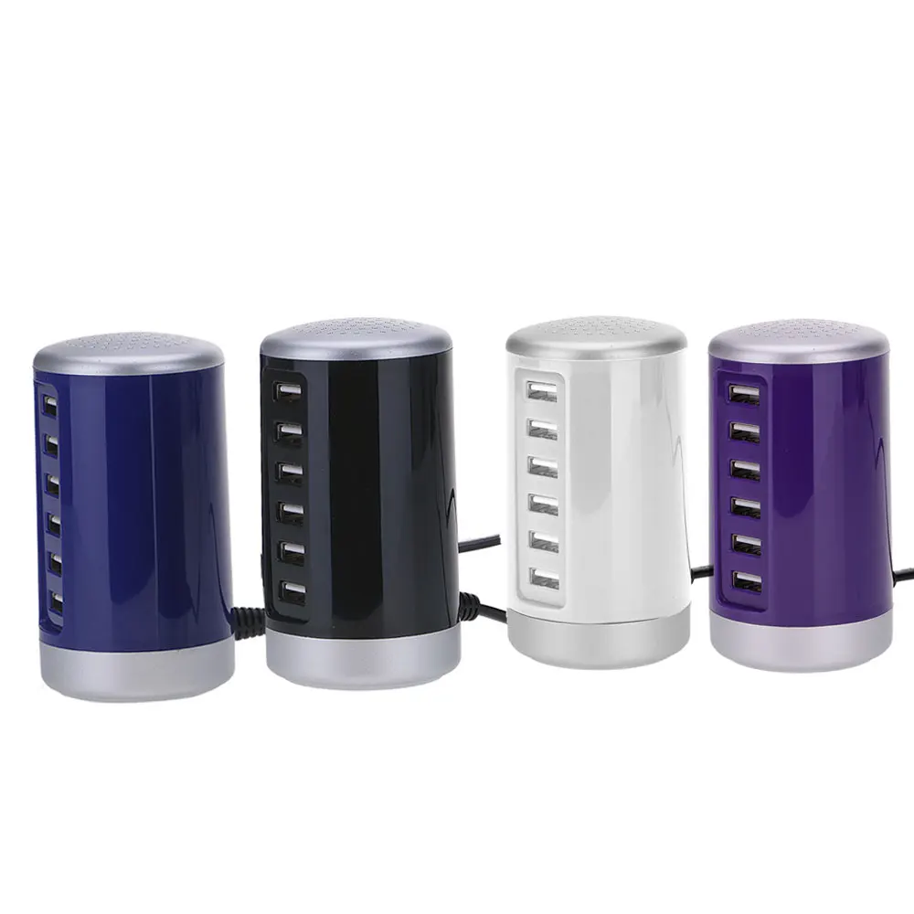 

Portable Travel USB Desktop Charger Power Adapter For Multiple Devices 6-Port