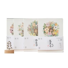 Прекрасный мультфильм цветы и животные блокнот с рисунком 10,5*14,6 см пустая/точек/квадрат страниц+ плана листов 224 p детский подарок