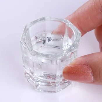 

Crystal Nail Art Aclrylic Liquid Container For Acrylic Nail Glass Box Tool