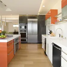 Лидер продаж, современные кухонные шкафы белого цвета, современные глянцевые лаковые кухонные шкафы L9003