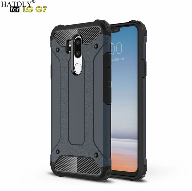 Чехол HATOLY для LG G7 чехол Thinq сверхпрочный армированный тонкий жесткий резиновый