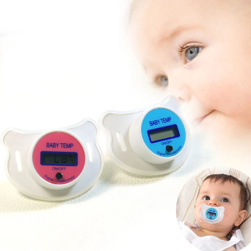 

Portable Digital LCD Pacifier Baby Infants Nipple Thermometer for Kids Safe Mouth Human Thermometer with Beeper Function