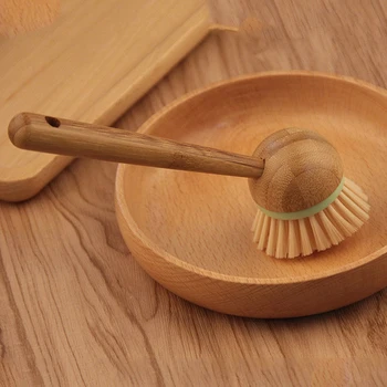 New Bamboo Dish Brush Multifunction Kitchen Cleaning Tools Dish Brush with Bamboo Handle All-Purpose Scrub Dishwasher 5