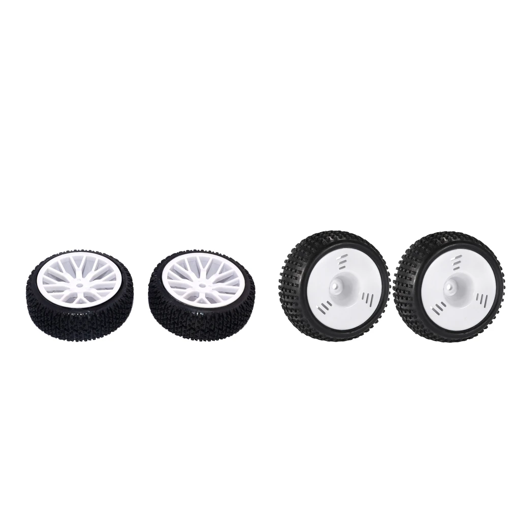 

4Pcs 8mm Hub Wheel Rim & Rubber Tire Tyres for 1:16 WLtoys HSP HPI Hobao Savage ZDRacing LRP RC Off-road Buggy Truggy