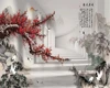 Customized Wallpaper Photos Chinese Landscape Plum Blossom TV Background Wallpaper Home Decor Living Room Bedroom 3D Wallpaper ► Photo 2/4