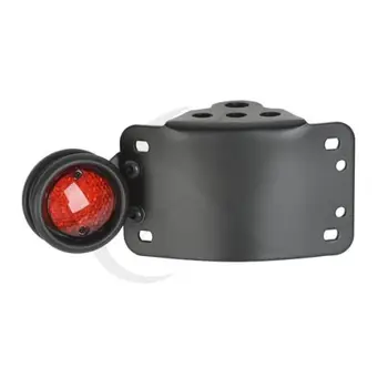 

Cafe Racer Bobber Black Tail Light Curved Vertical Stop License Plate Bracket For Harley Choppers All Motorcycle Accessories