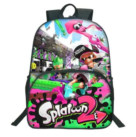 photo color Мультяшный рюкзак Splatoon 2 Симпатичные школьные рюкзаки для девочек-подростков холщовые детские школьные рюкзаки рюкзак Детская сумка - Цвет: photo color