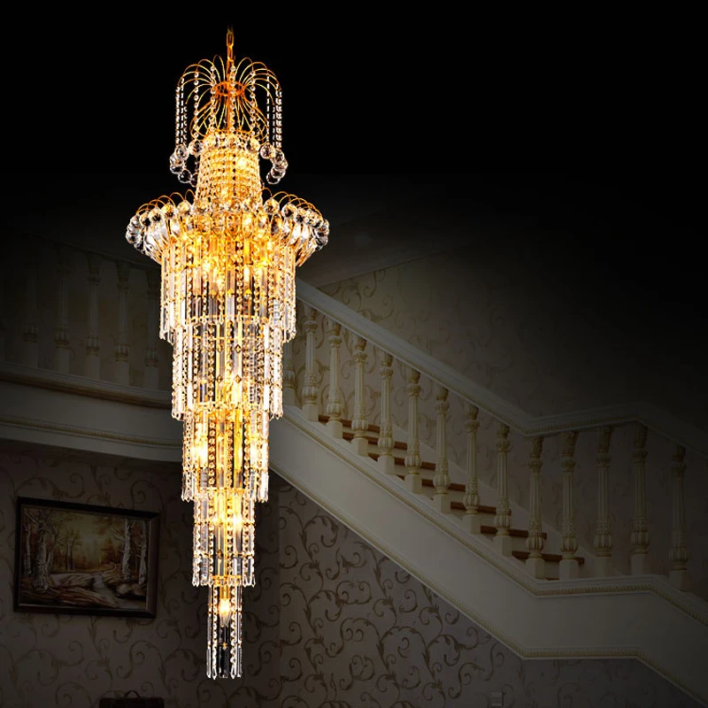 Buy luxury chandeliers lighting crystal lustre foyer