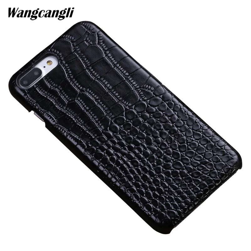 

New business phone case for iPhone 7 crocodile pattern Genuine leather phone case half-pack mobile phone protection case