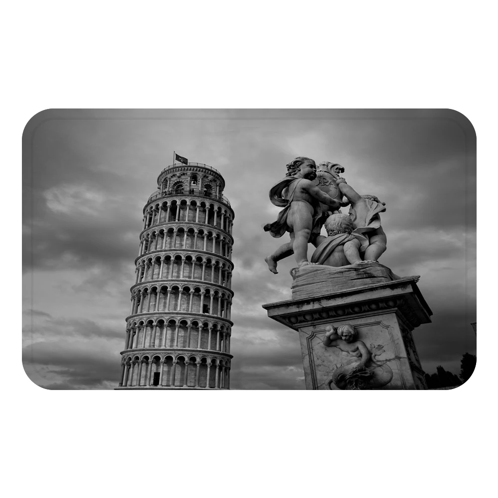 Италия наклоняющаяся башня Pisa охлаждающий коврик для ванной ковер декоративные Противоскользящие коврики комната автомобиль пол бар ковры домашний декор для дверей подарок
