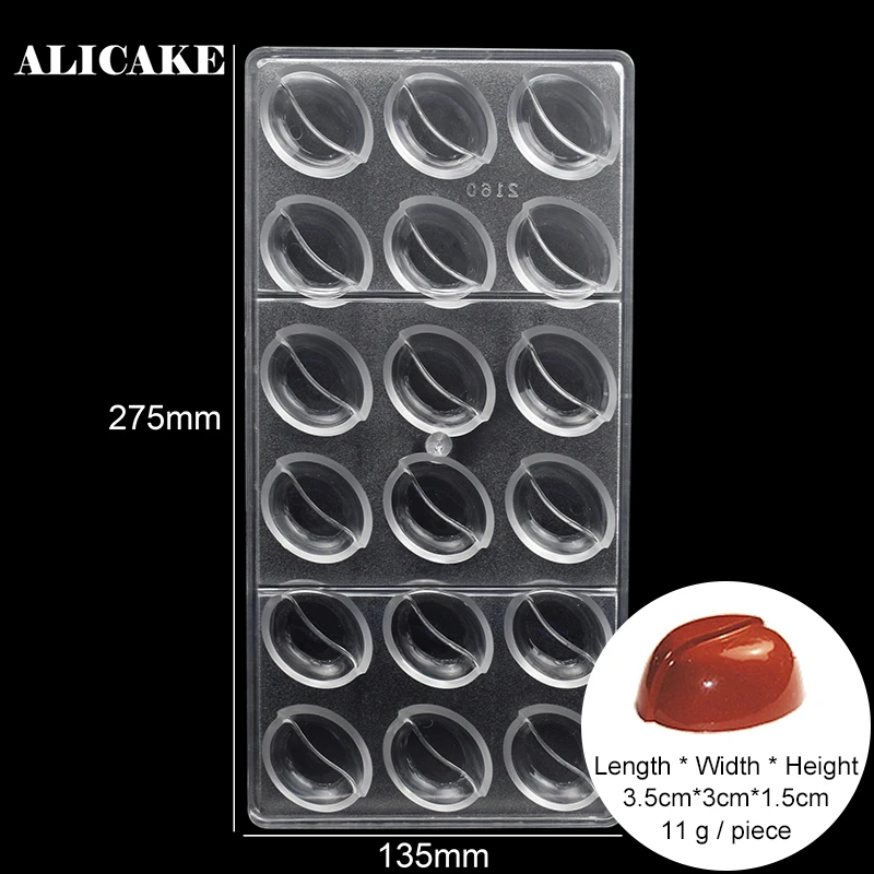 

Chocolate Nut Form Mold Plastic for Baker Party Handmade Dessert Sweet Pudding Baking Pastry Tools Bakeware Mould Polycarbonate