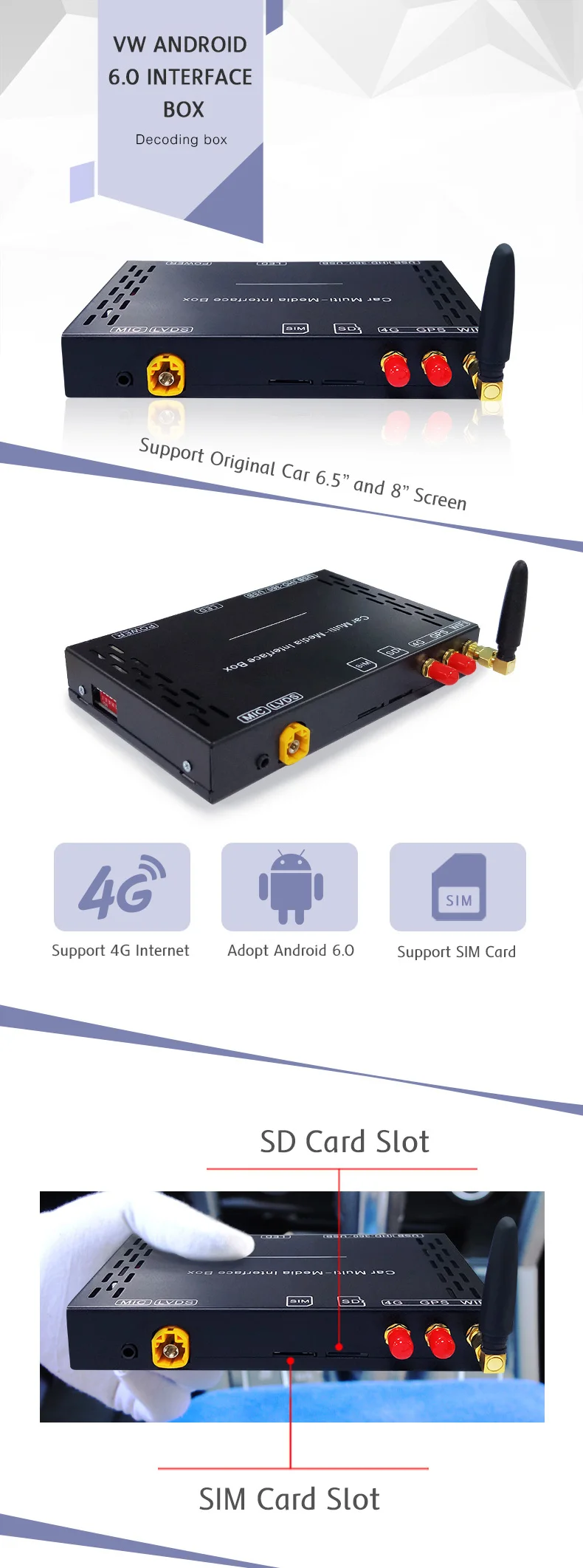 Flash Deal Car Android Multimedia Interface Box Car android system box decoding box for car dvd player for VW Touareg(2011-2017) 0