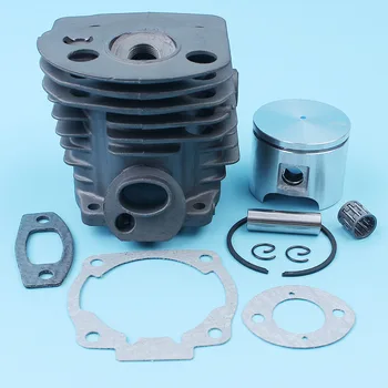 

46mm Cylinder Piston Pin Ring Kit Needle Bearing w/ Gaskets For Husqvarna 51 55 Rancher EU1 Chainsaw 503 60 91-71 Nikasil Plated