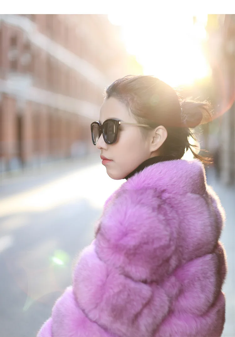 ZADORIN высококачественное плотное розовое пальто из искусственного меха для женщин, большие размеры, воротник-стойка, длинный рукав, куртка из искусственного меха, жилет fourrure bontjas