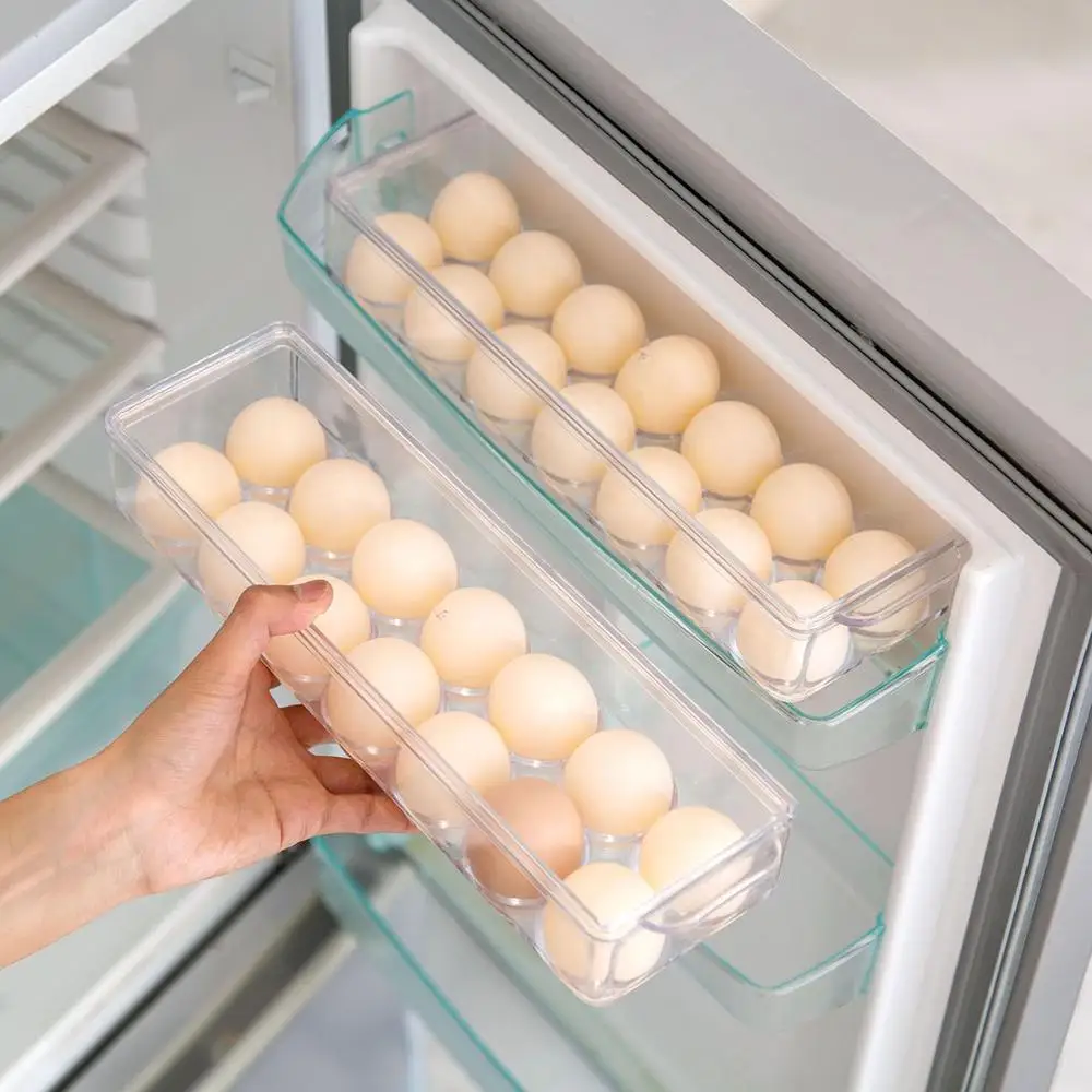 Kitchen Containers Eggs Storage Containers Box Refrigerator Organizer Egg Container Clear Plastic Box Case Keep Eggs Fresh
