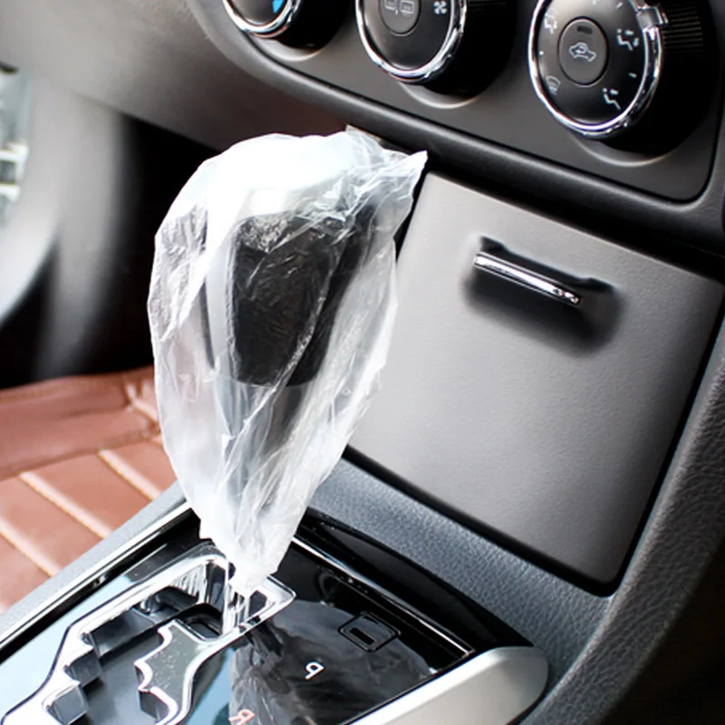Arcade 100pcsSET Universally Car Disposable Plastic Soft Seat Shifting Lever Shifting Lever Cover Waterproof For BMW Honda