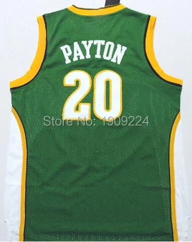 Retro Gary Payton #20 Seattle Supersonics Basketball Trikot Jersey Stitched Weiß 