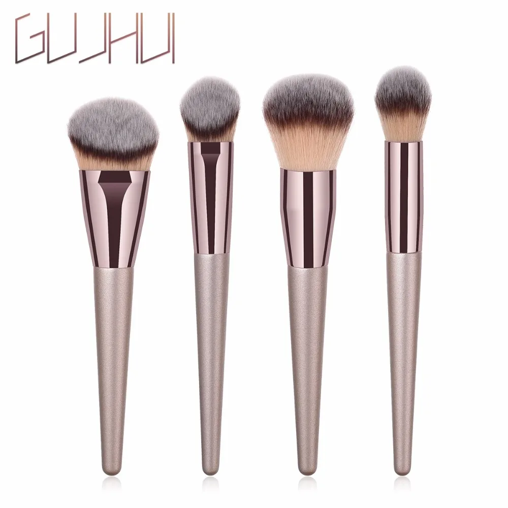 

Champagne Gold 4pcs/set Makeup Brushes Set For Foundation Powder Blush Eyeshadow Concealer Make Up Brush Cosmetics Beauty Tools