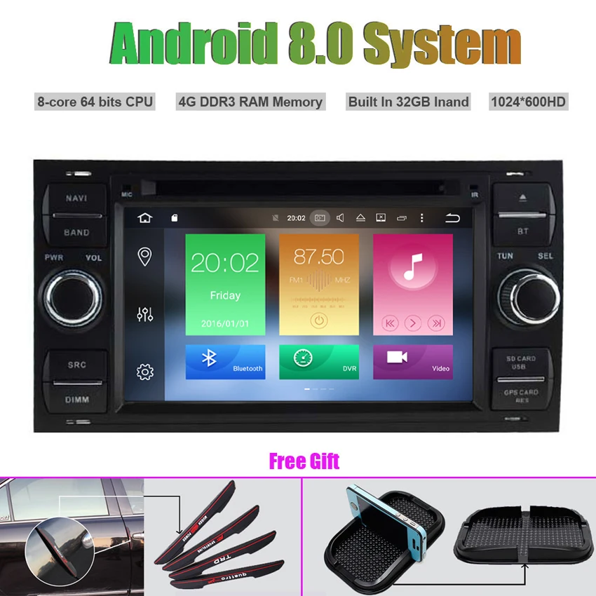 Perfect Octa-Core Android 8.0 CAR DVD Player for FORD FOCUS Mondeo S-MAX C-MAX Galaxy Fusion FIESTA 0