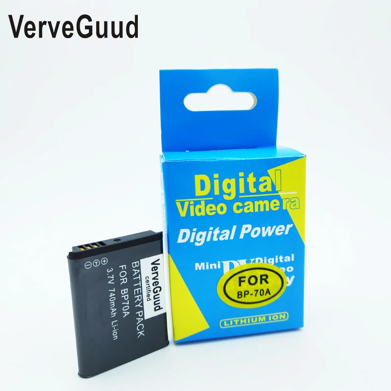 VerveGuud(RUEITOP) BP 70A EA BP70A аккумулятор для SAMSUNG AQ100 DV150F ES65 ES67 ES70 ES71 ES73 ES74 ES75 ES80 MV800