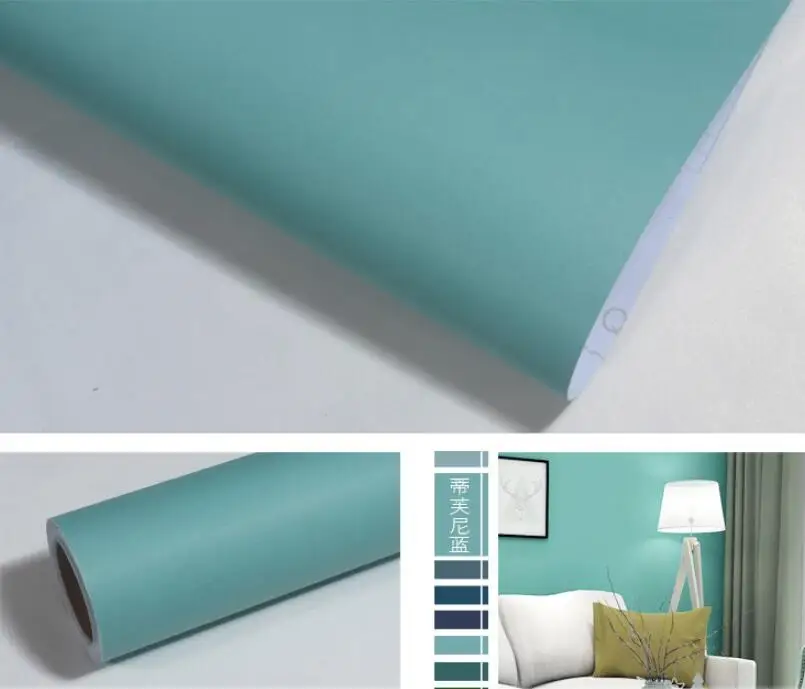 Beibehang самоклеющиеся водонепроницаемые спальня обои теплых оттенков Ретро чистый цветной стикер на стену home decor papel де parede - Цвет: Color 18