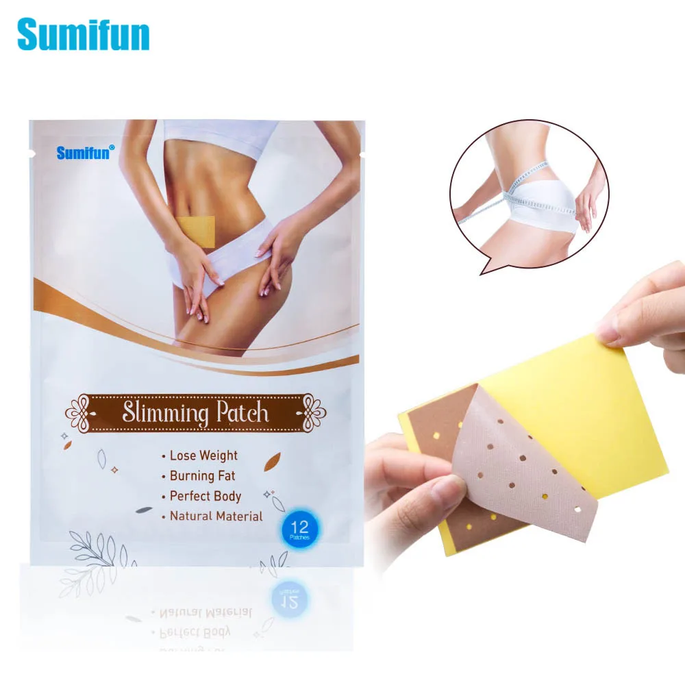 Sumifun 12 шт. пластырь для похудения ухода за здоровьем тонкий сжигания жира клейкие
