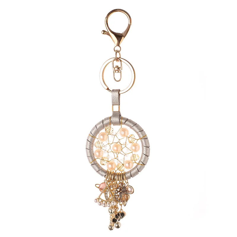 Braided Dream Catcher Keychain Hanging Ornament Handmade Car Key Chain