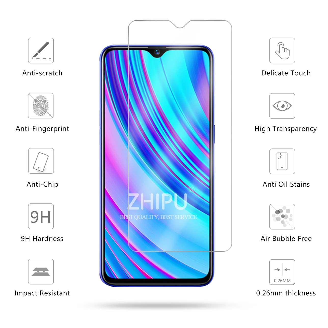Закаленное стекло для Realme 3 Pro Защитное экрана 2.5D 9H закаленное X Lite RMX1851 защитная