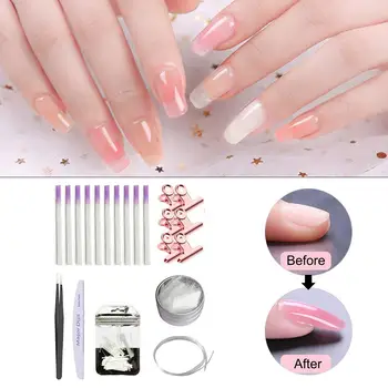 

Professional Fiberglass Nail Kit, Anself Fiber Nails Glass Acrylic Nail Salon Tool Fiberglass Extension Nails Gel Kit (No Glue)